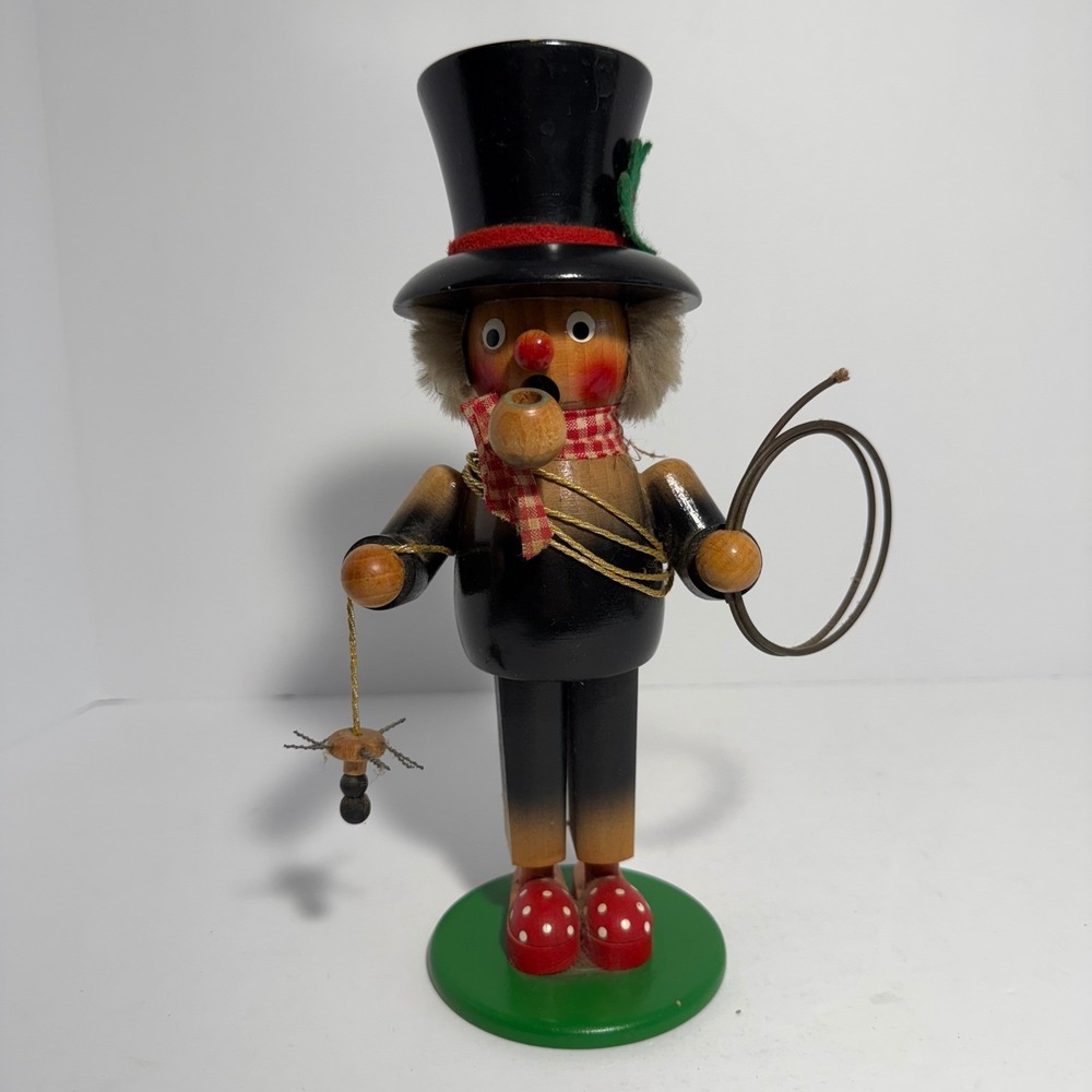 Vintage Steinbeck German Wooden Pipe Smoker Chimney Sweep Nutcracker As Is